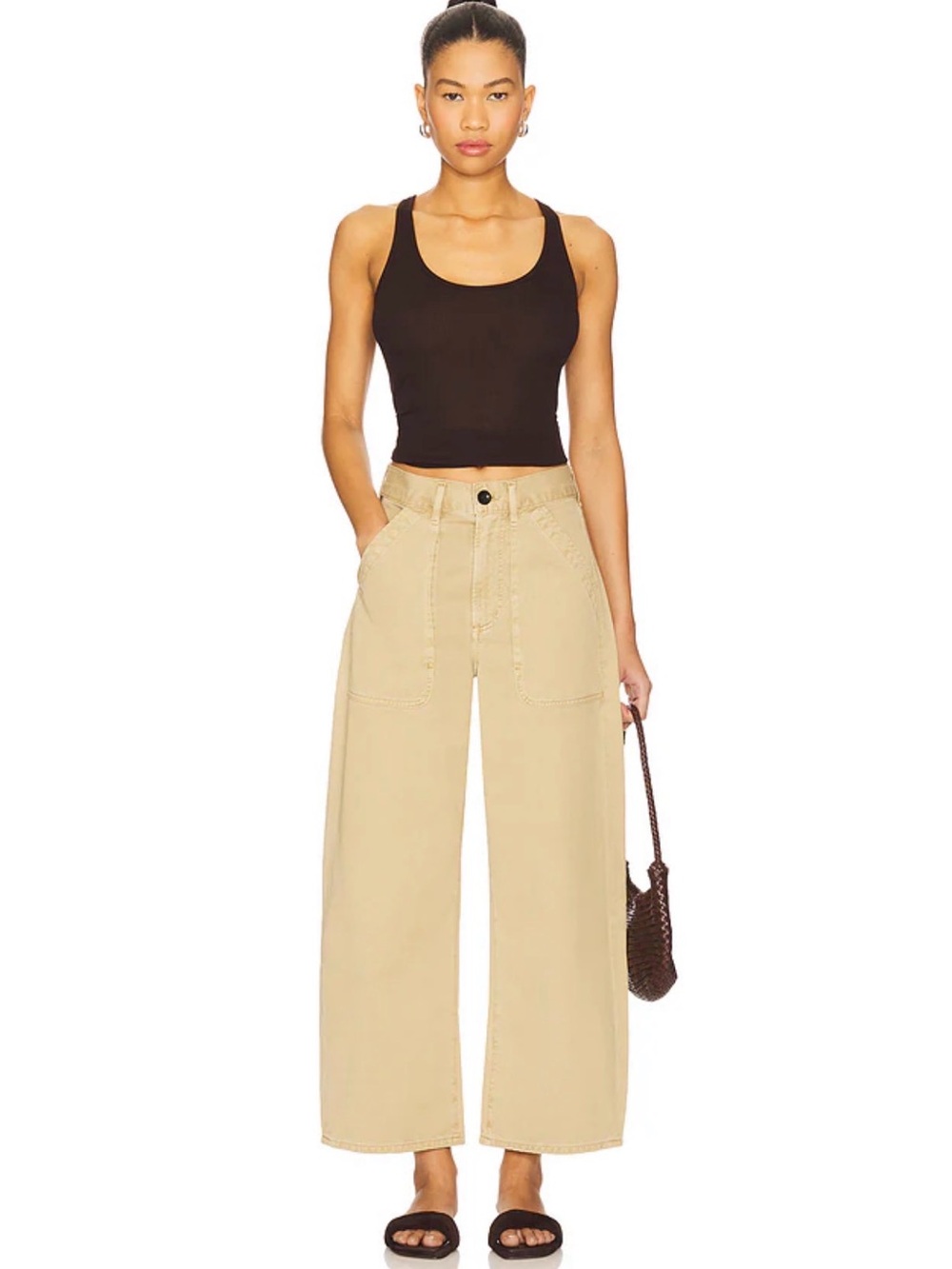 Citizens of Humanity Ayla Cargo Crop in Gobi Size 25